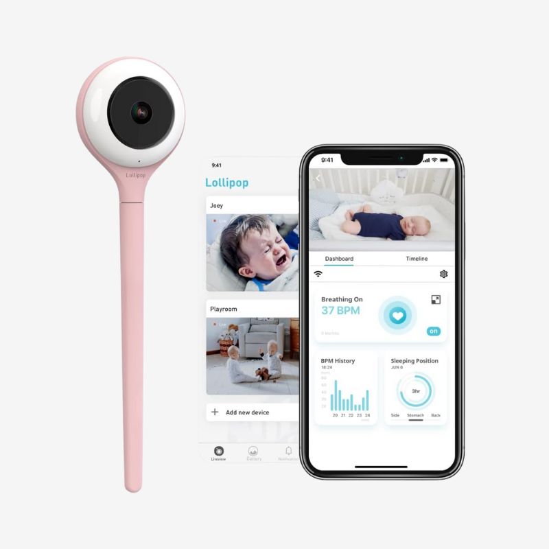 Lollipop Smart Baby Camera - Cotton Candy