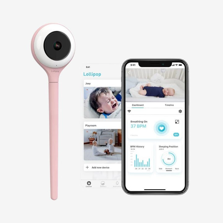 Lollipop Smart Baby Camera - Cotton Candy